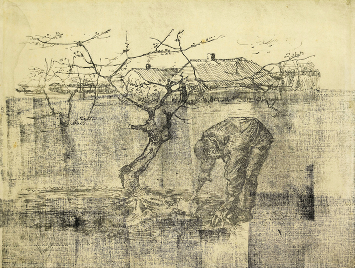  文森特·威廉·梵高  Vincent Willen Van Gogh —— 苹果树与园丁